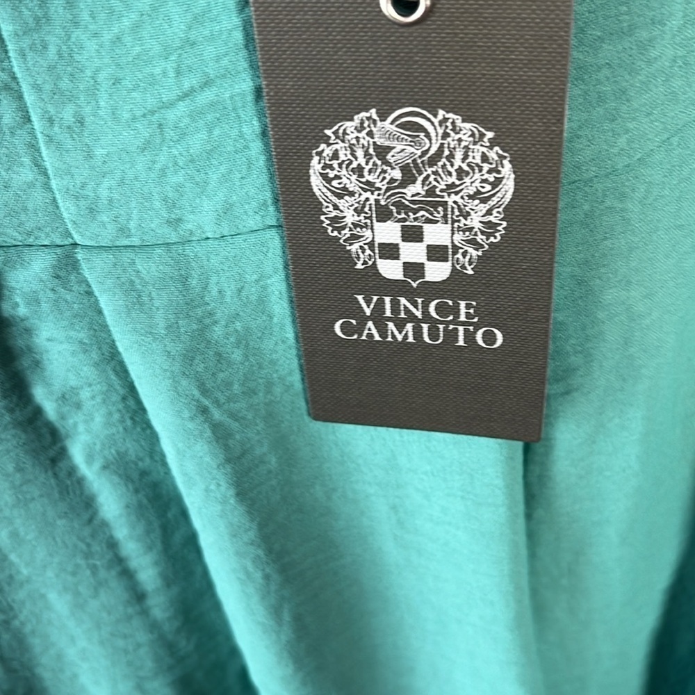 Vince Camuto teal wide leg cropped jumpsuit new - Picture 7 of 8
